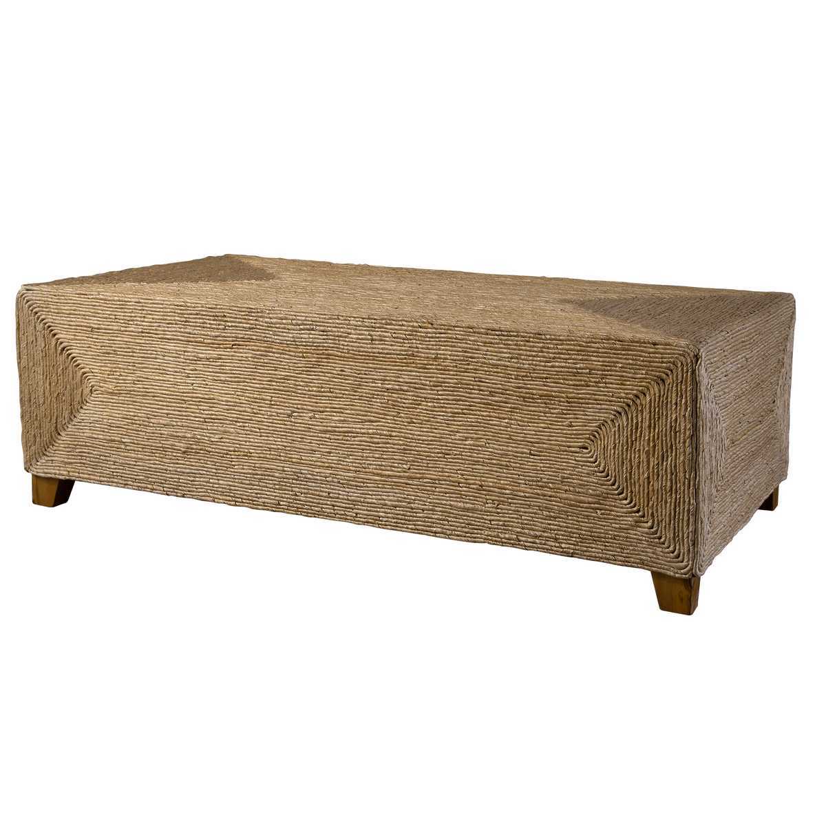 Textured brown ottoman on a white background