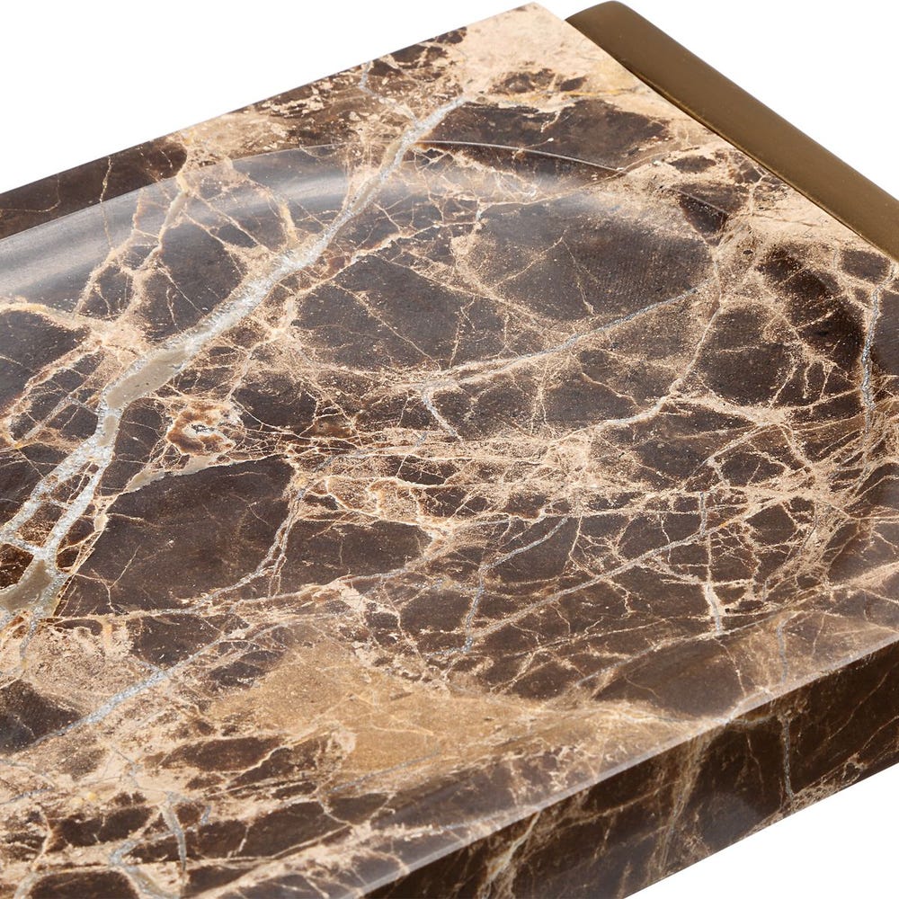 Marble-patterned surface with brown and beige colors