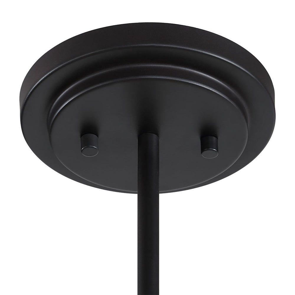 Black base of a coastal chandelier.