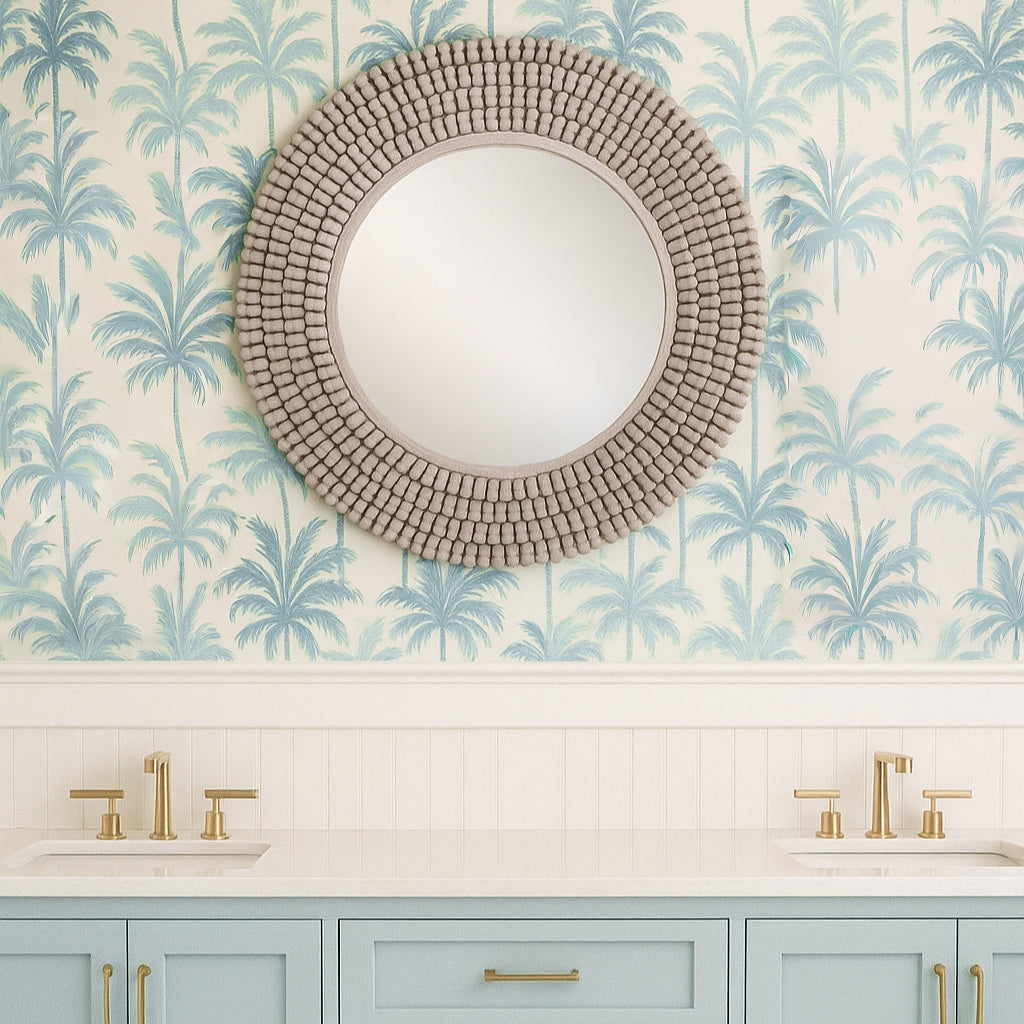 Cape Cod Bathroom Gray Mirror.