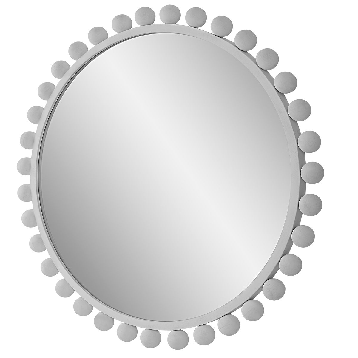 White Beaded Mirror