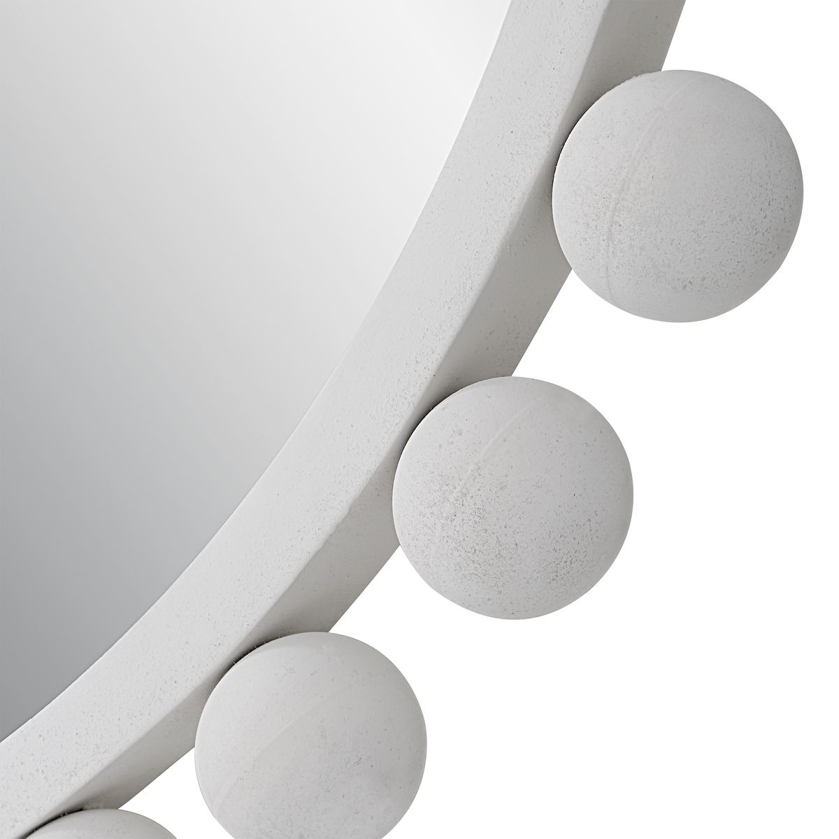 White Beaded Mirror