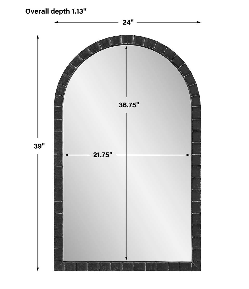 Black Arch Wall Mirror