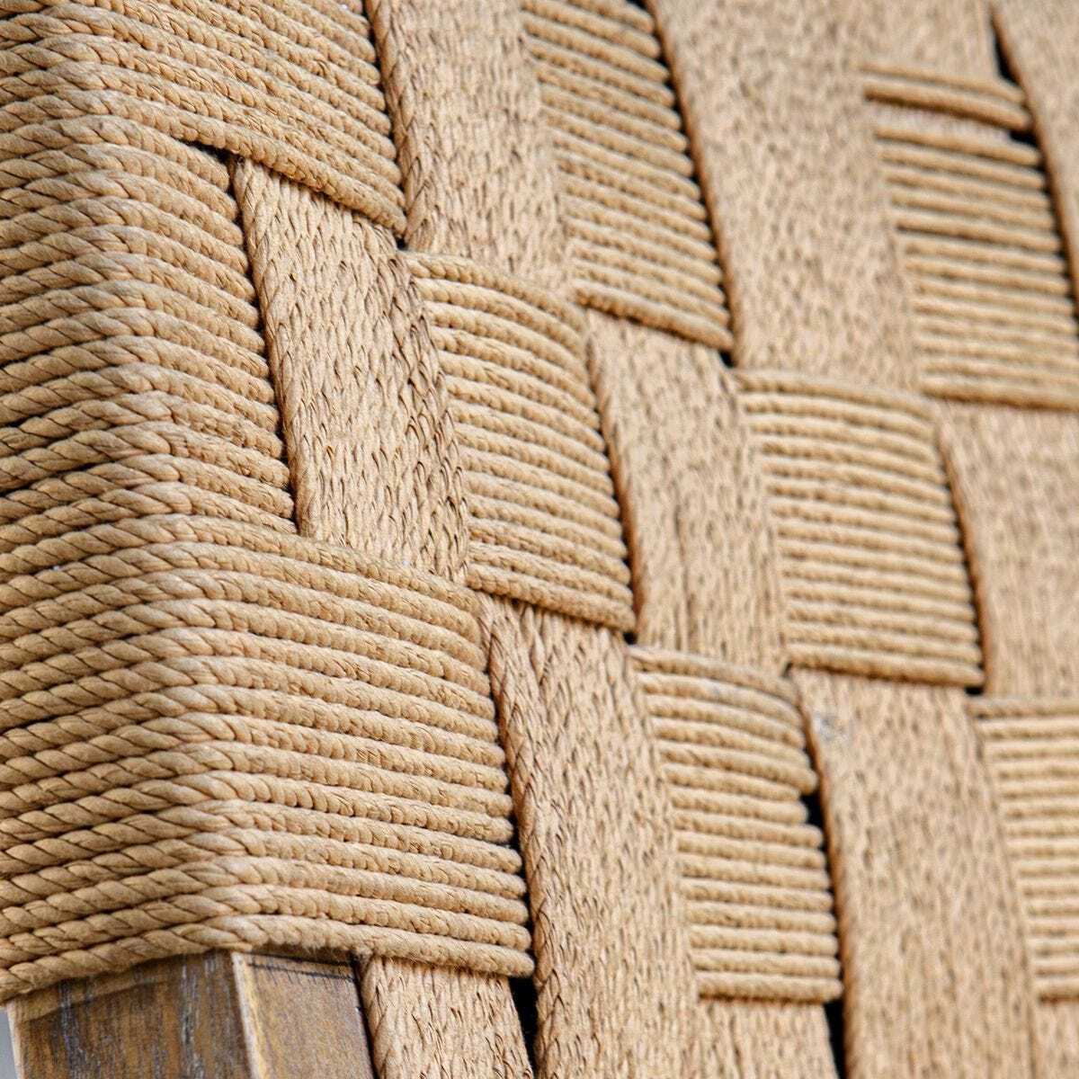 Close-up of woven rope texture