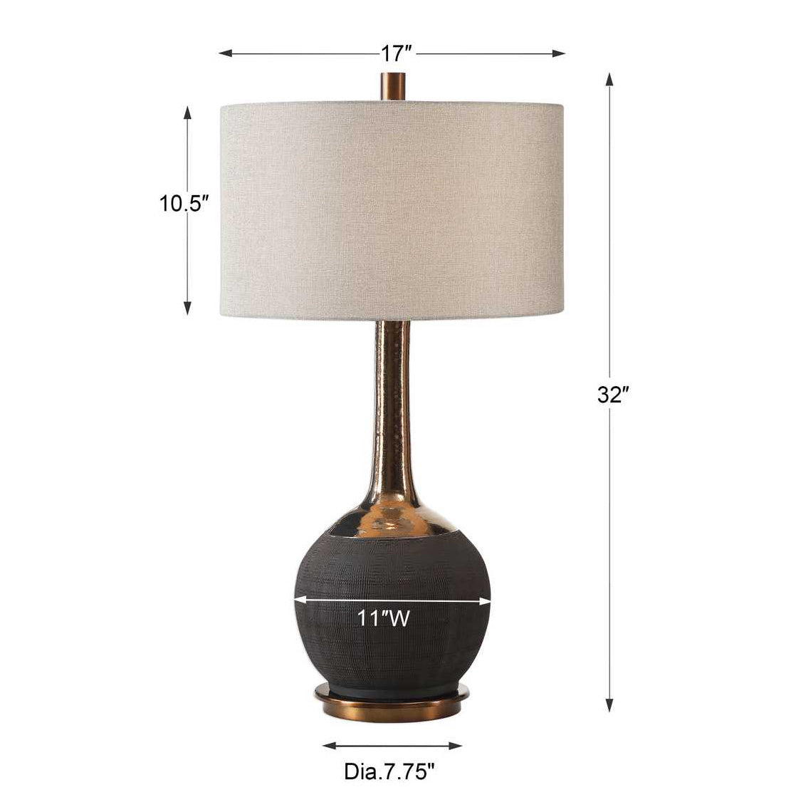 Black and Brass Table Lamp