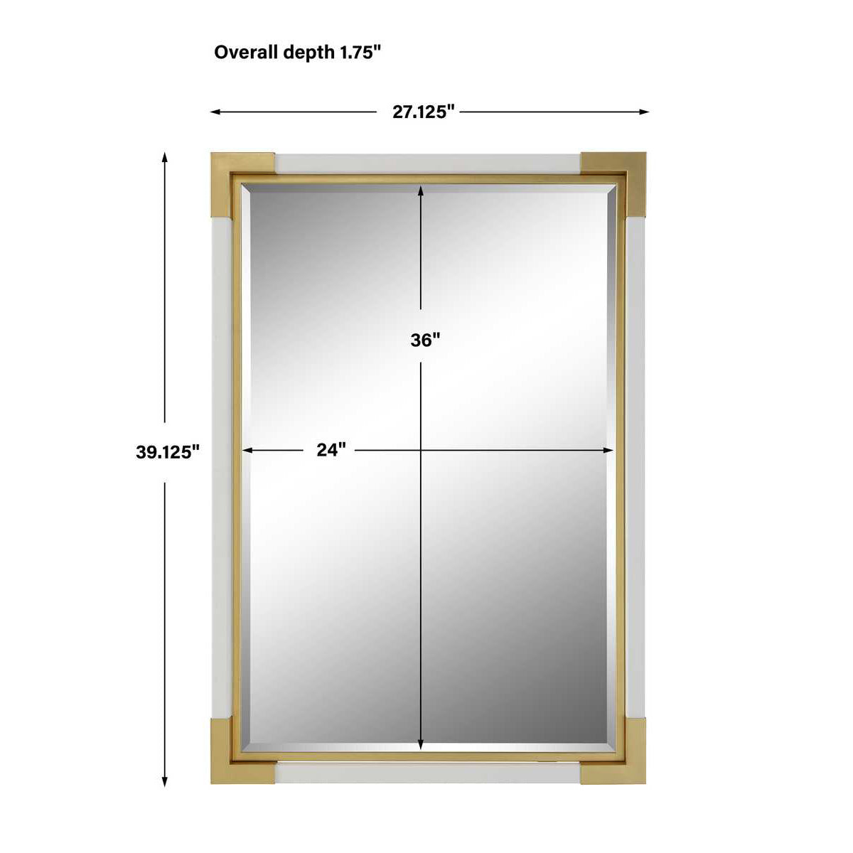 Gold and White Mirror