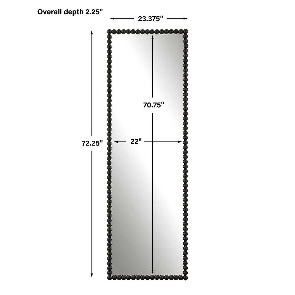 Dimensions Black Full Length Mirror.