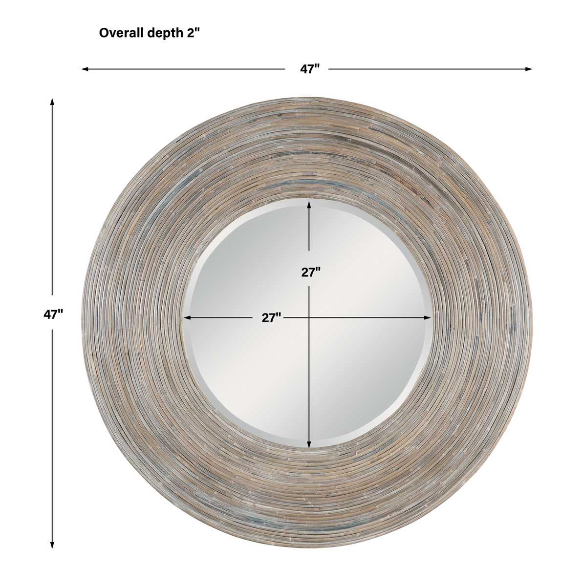 Dimensions of farmhouse round mirror.