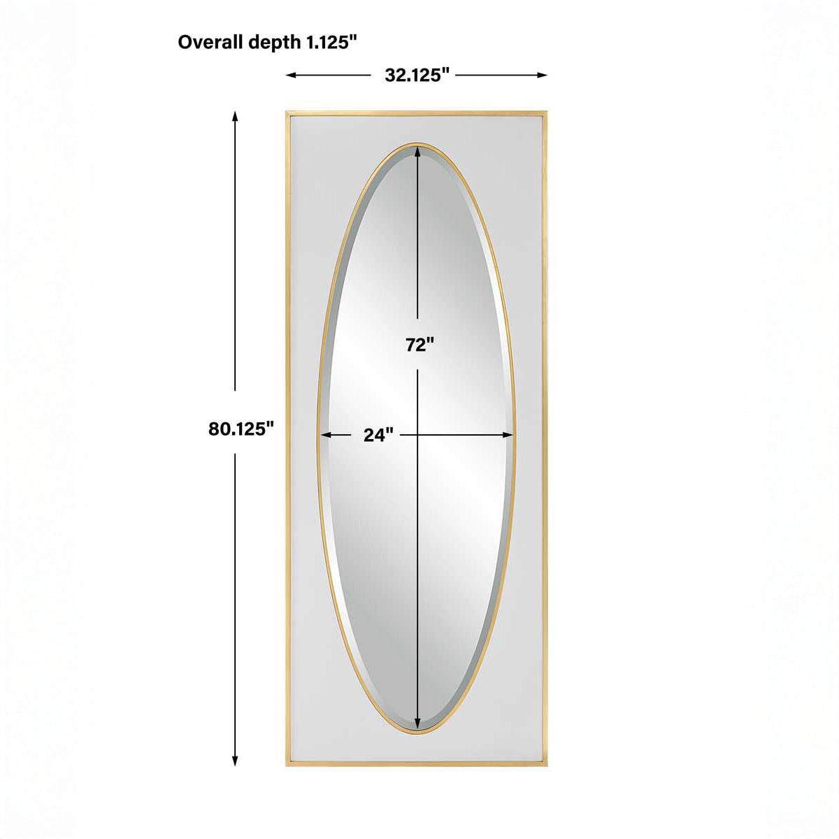 Dimensions white full length mirror.