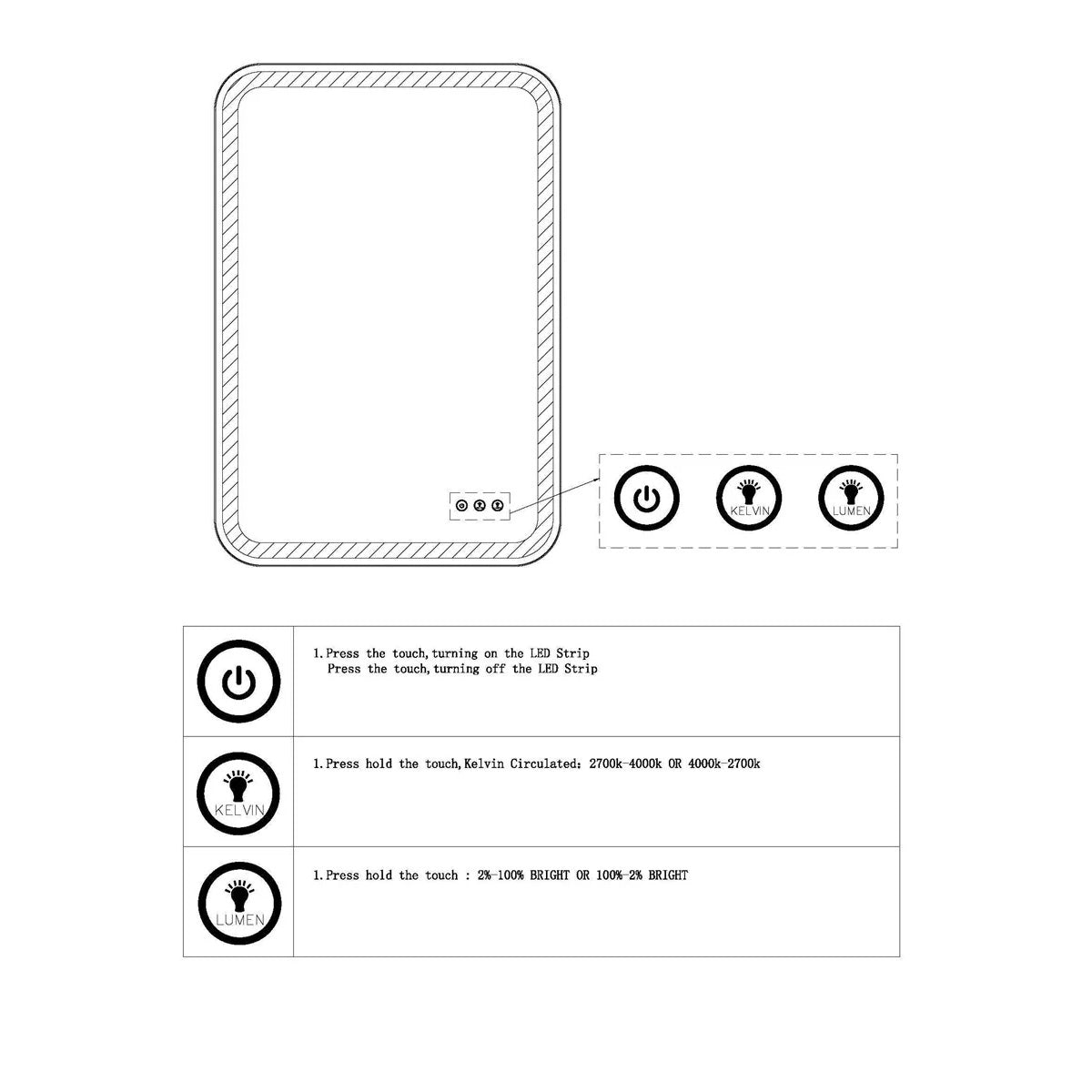 Dimensions geometric mirror.