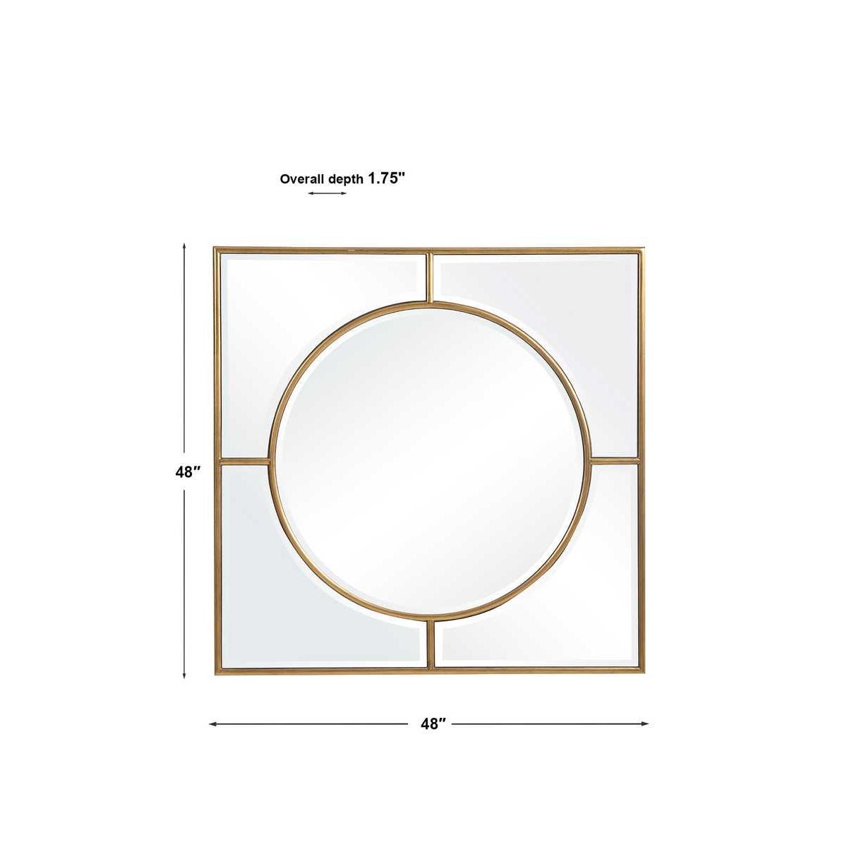 Dimensions Gold Geometric Mirror.