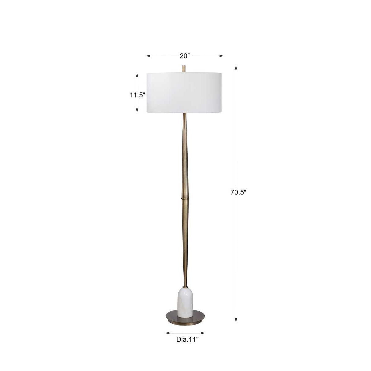 Dimensios of Minette Floor Lamp.