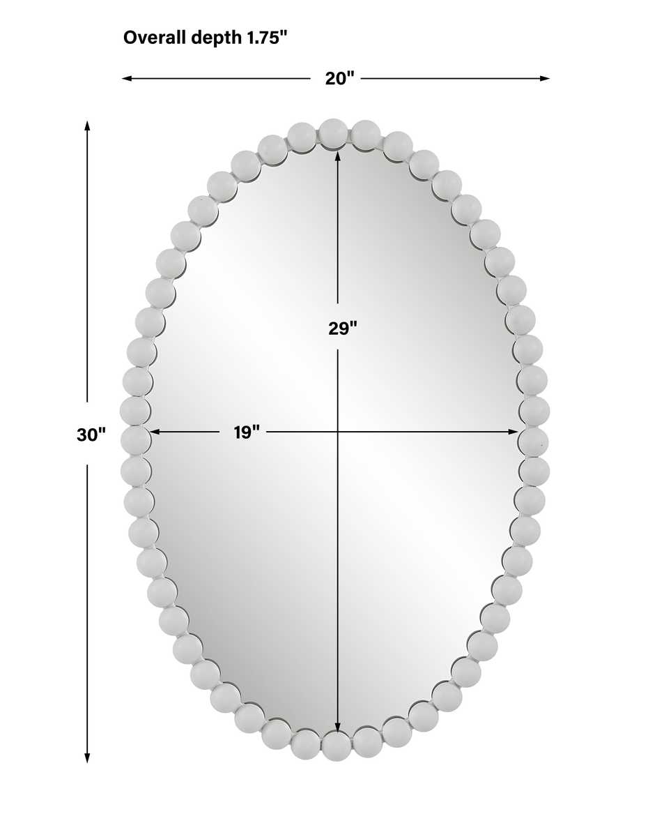 Dimensions oval mirror.