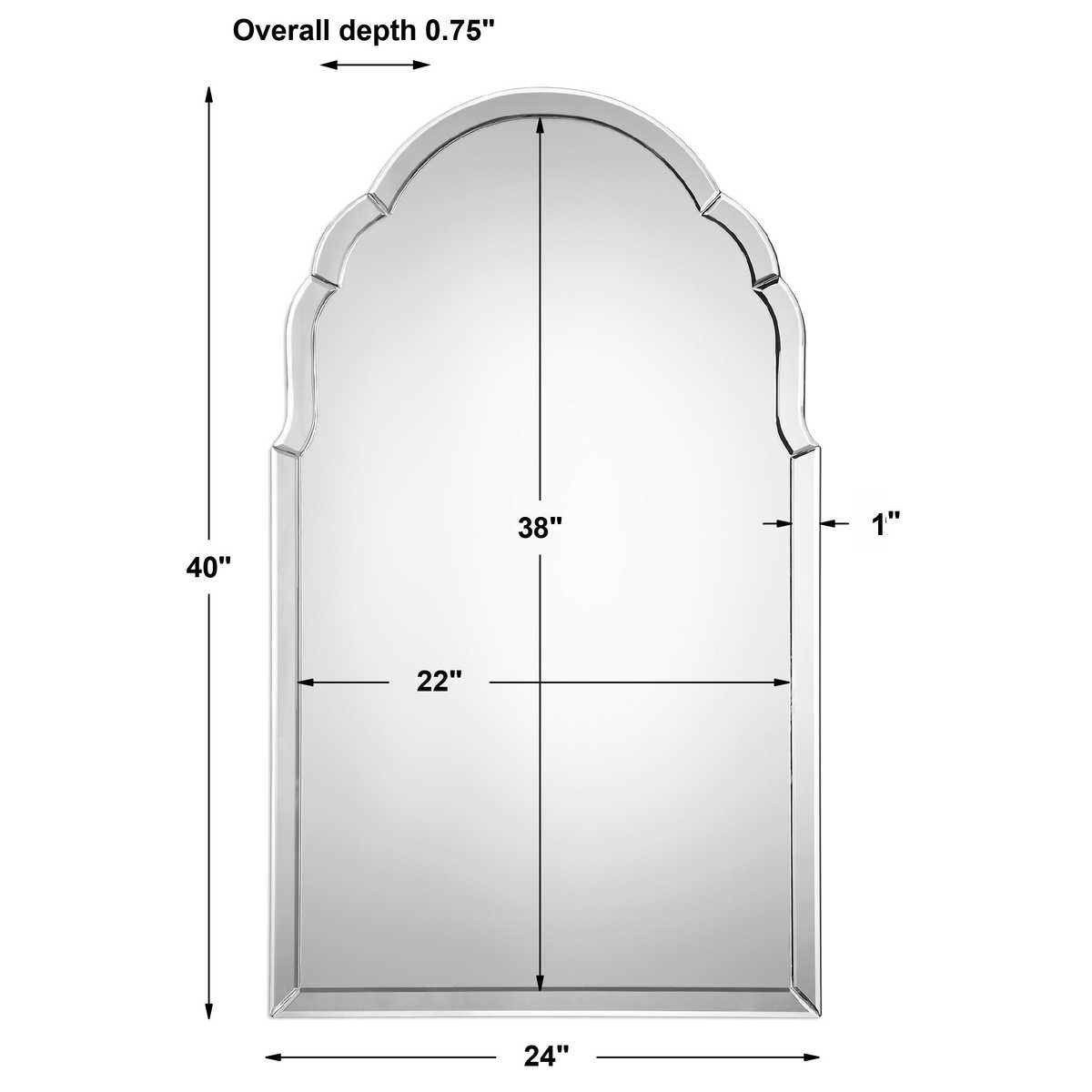 Dimensions for art deco mirror.