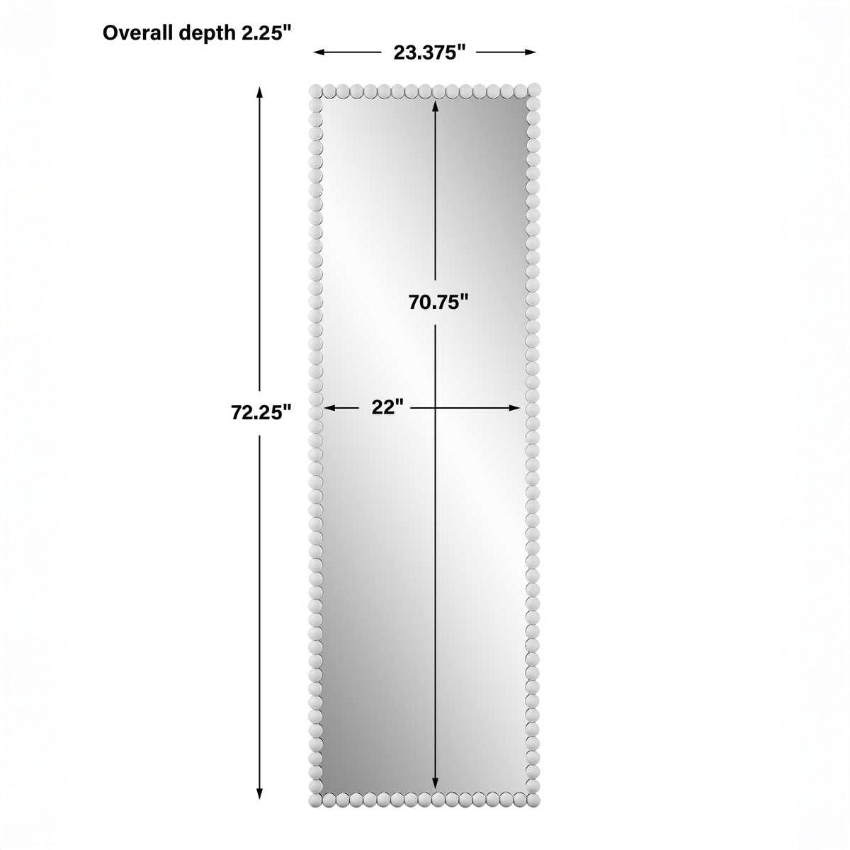 Dimensions white full length mirror.