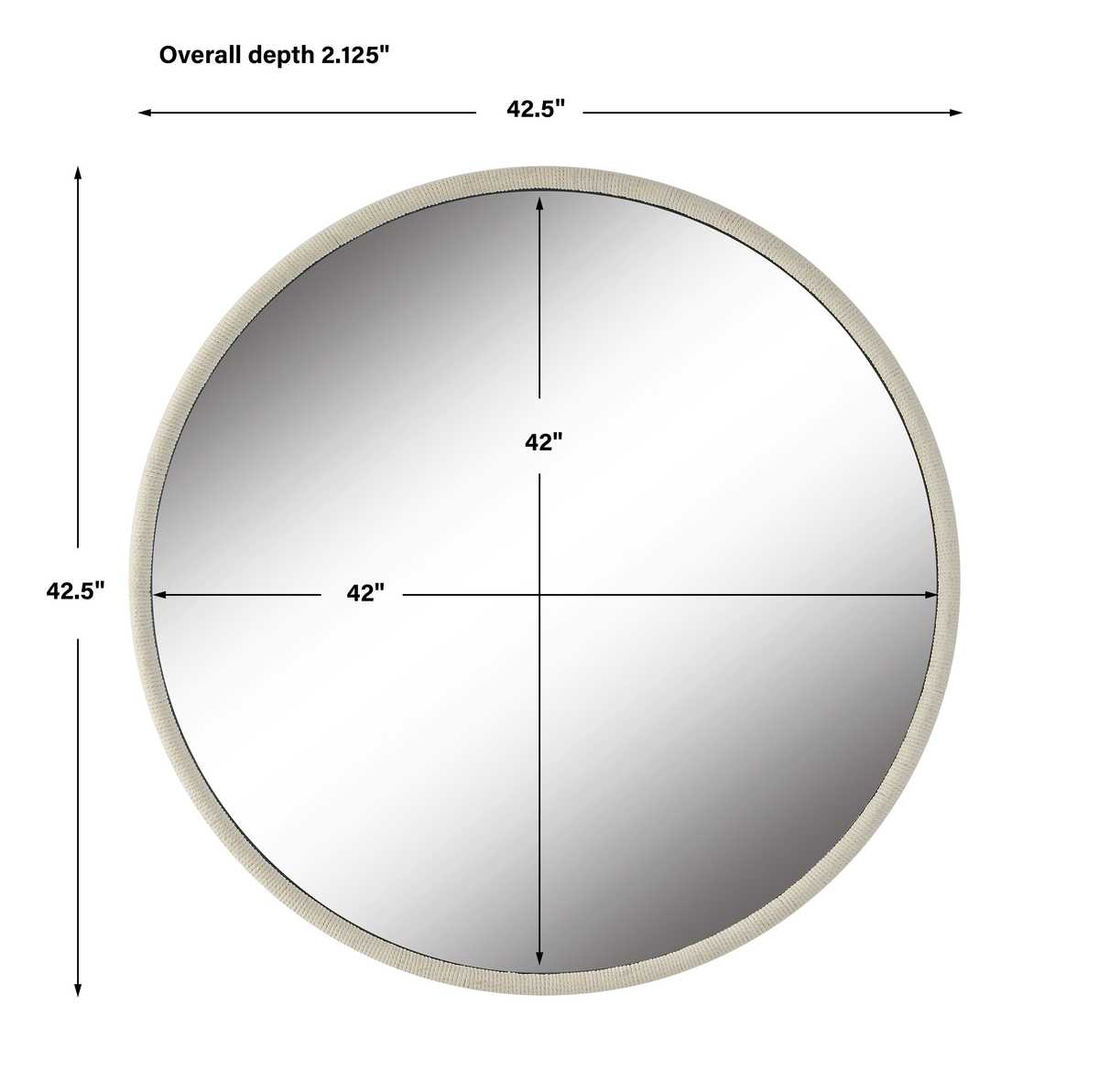 Dimensions of a white rope mirror.