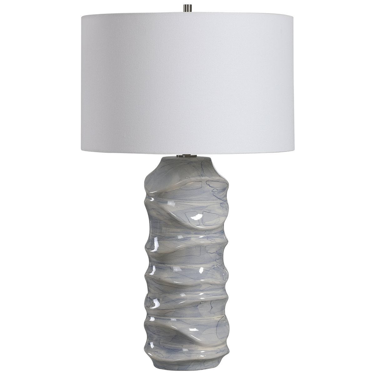 Blue and White Ceramic Table Lamp