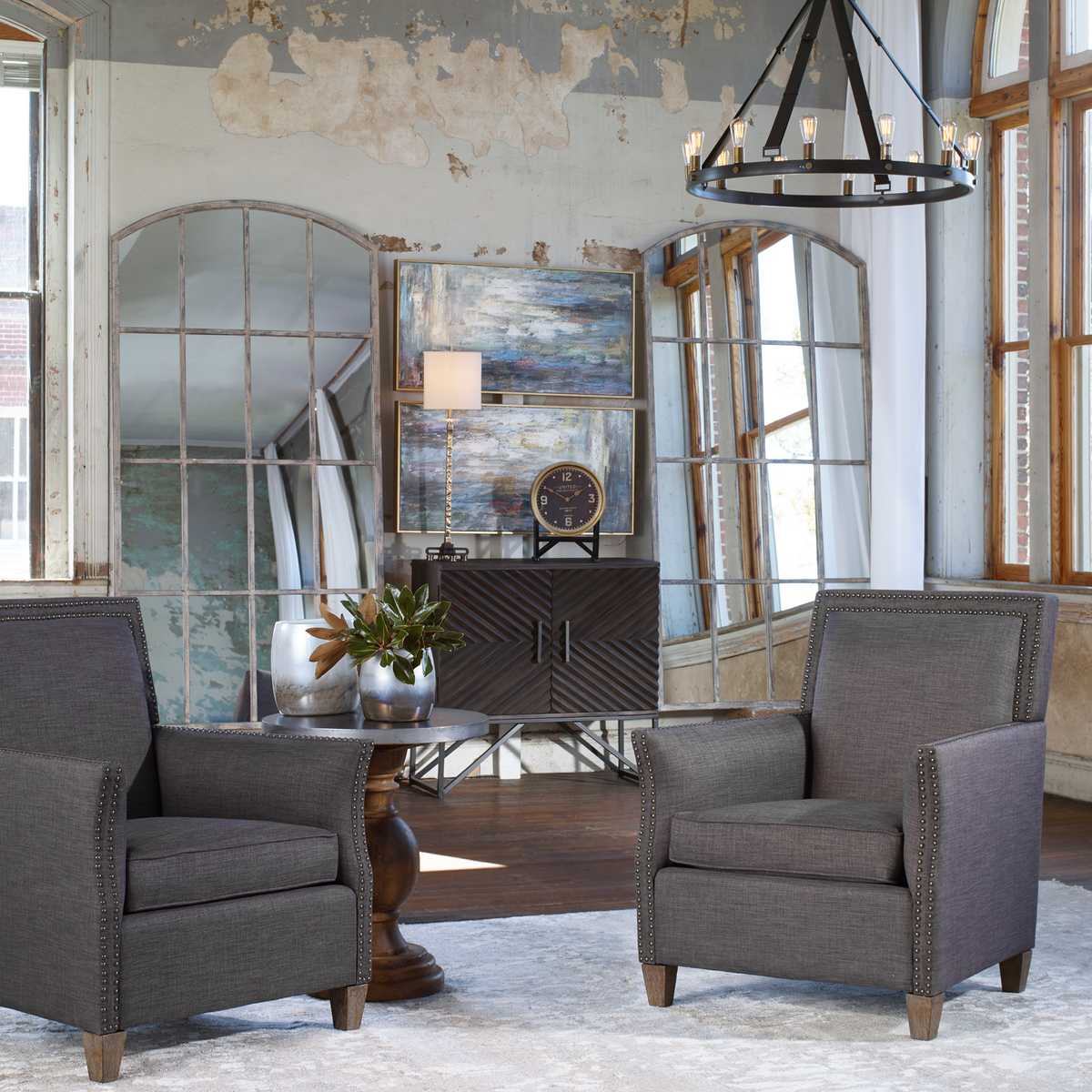 Farmhouse mirrors.
