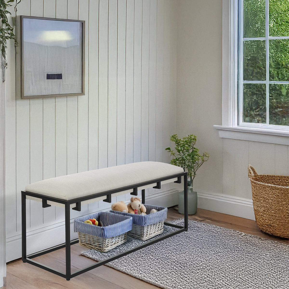 Farmhouse Entryway Bench.