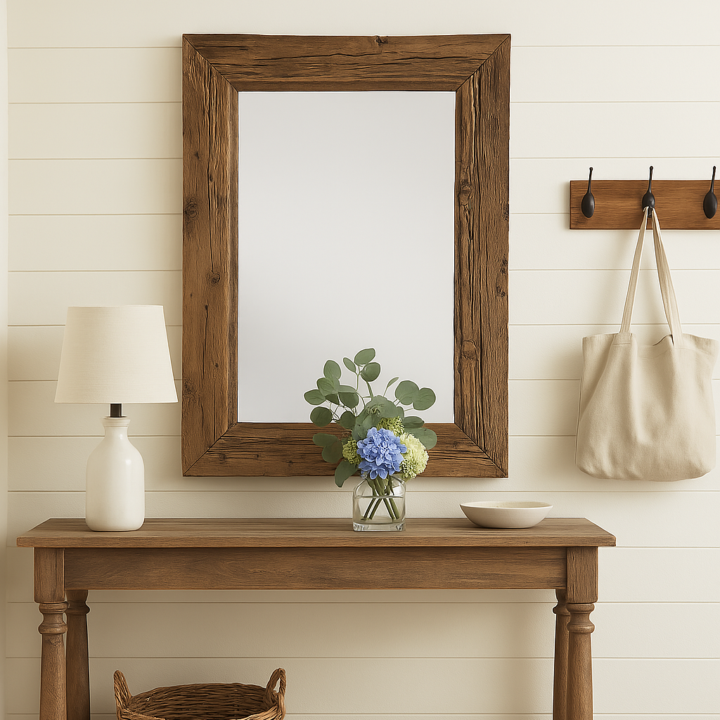 Large Entry Farmhouse Mirror.