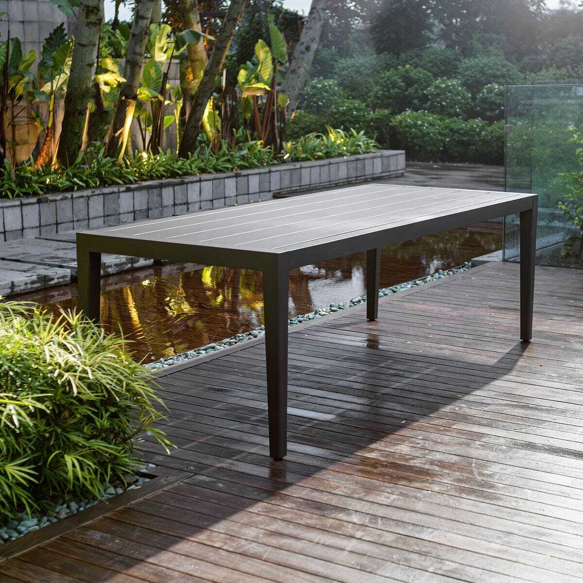 Outdoor dining table.