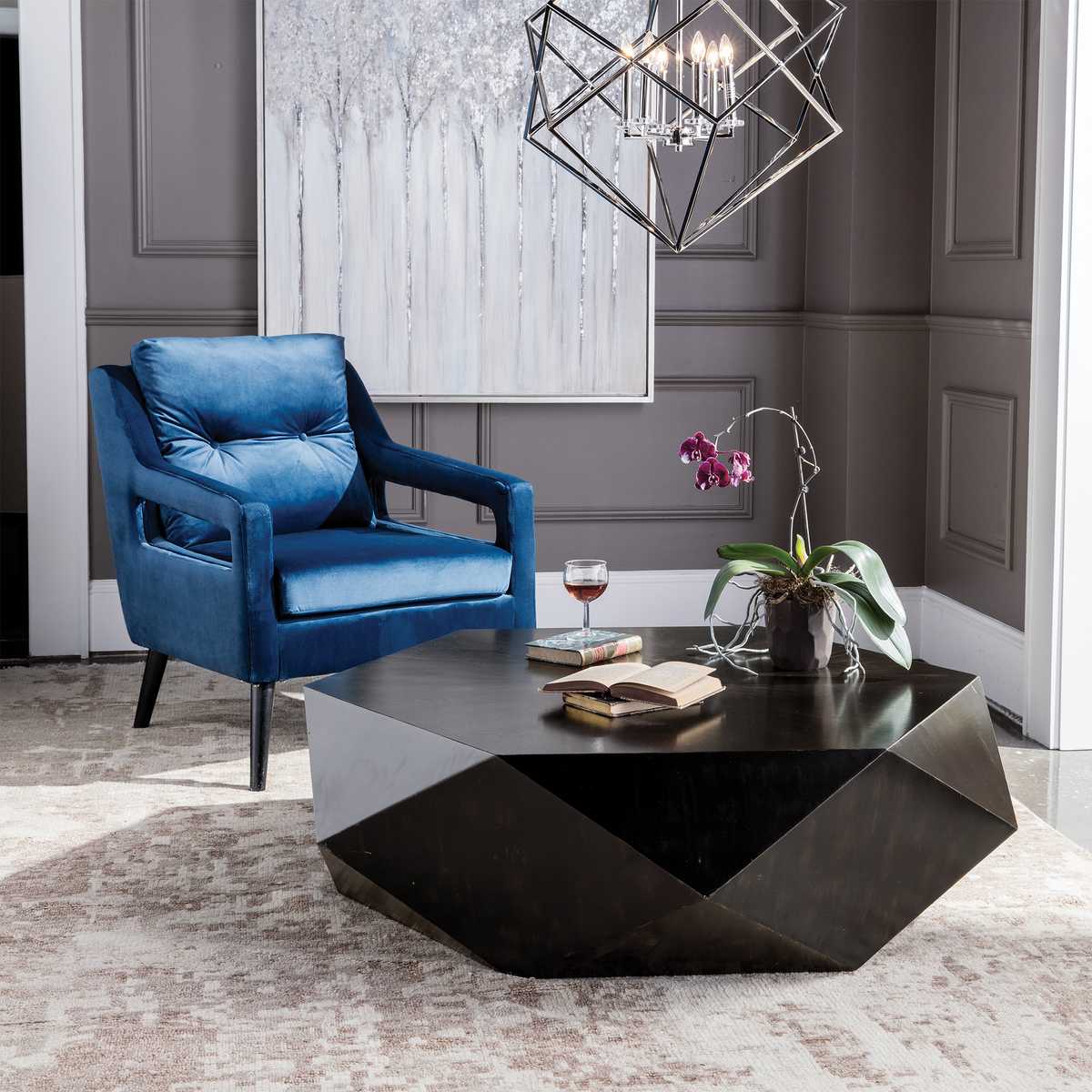 Geometric coffee table.