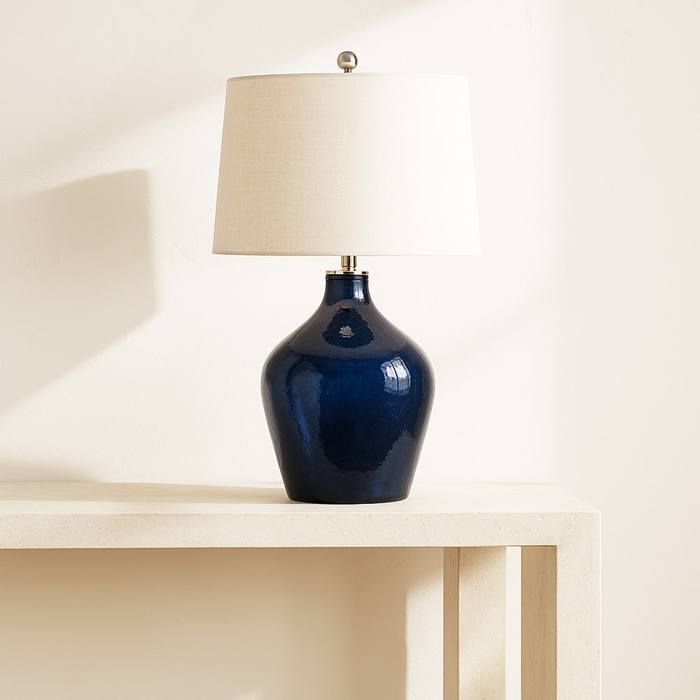 Blue Glass Table Lamp
