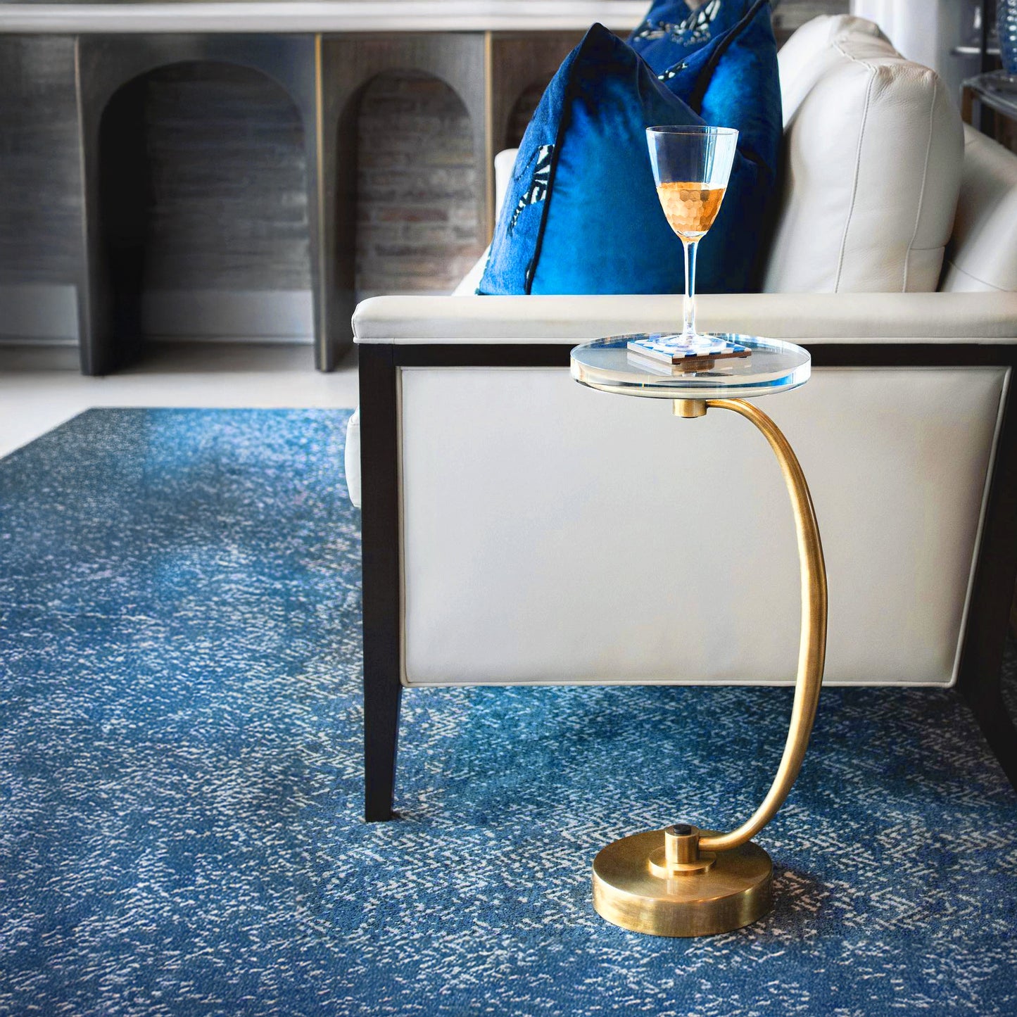 Small Gold Cocktail Table.