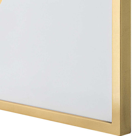 White and gold full length mirror.
