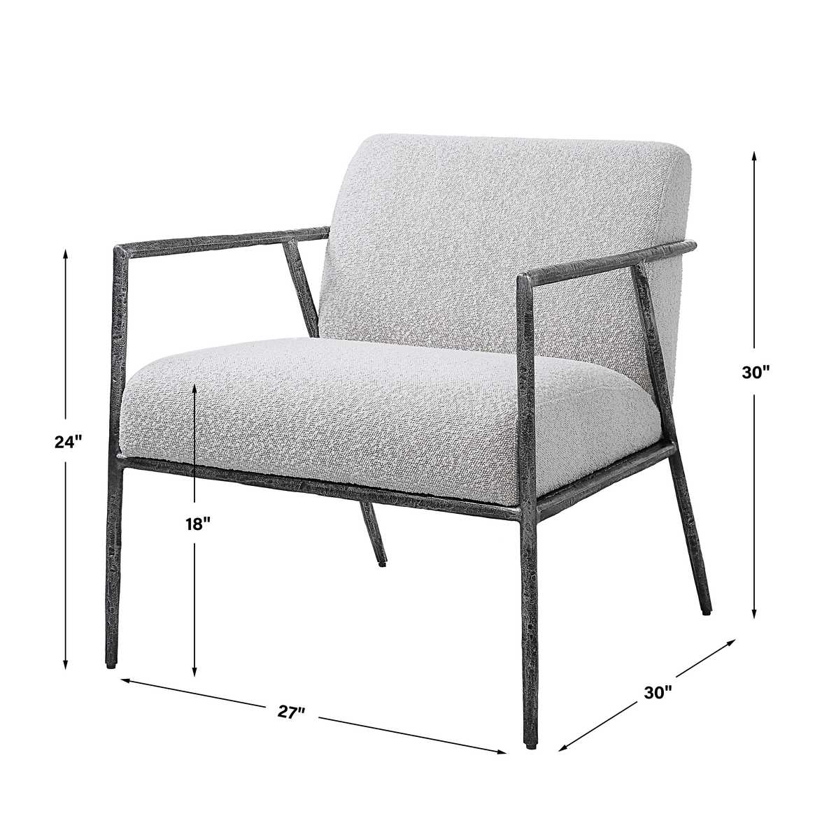 Gray Boucle Chair