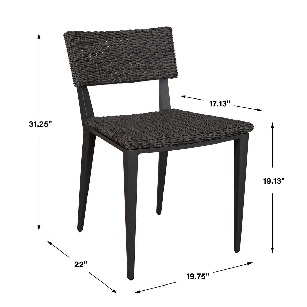 Gray Dining Chair Wicker Dimensions.