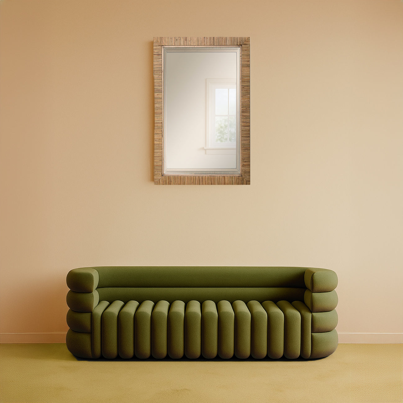 Coastal Rattan Wall Mirror.