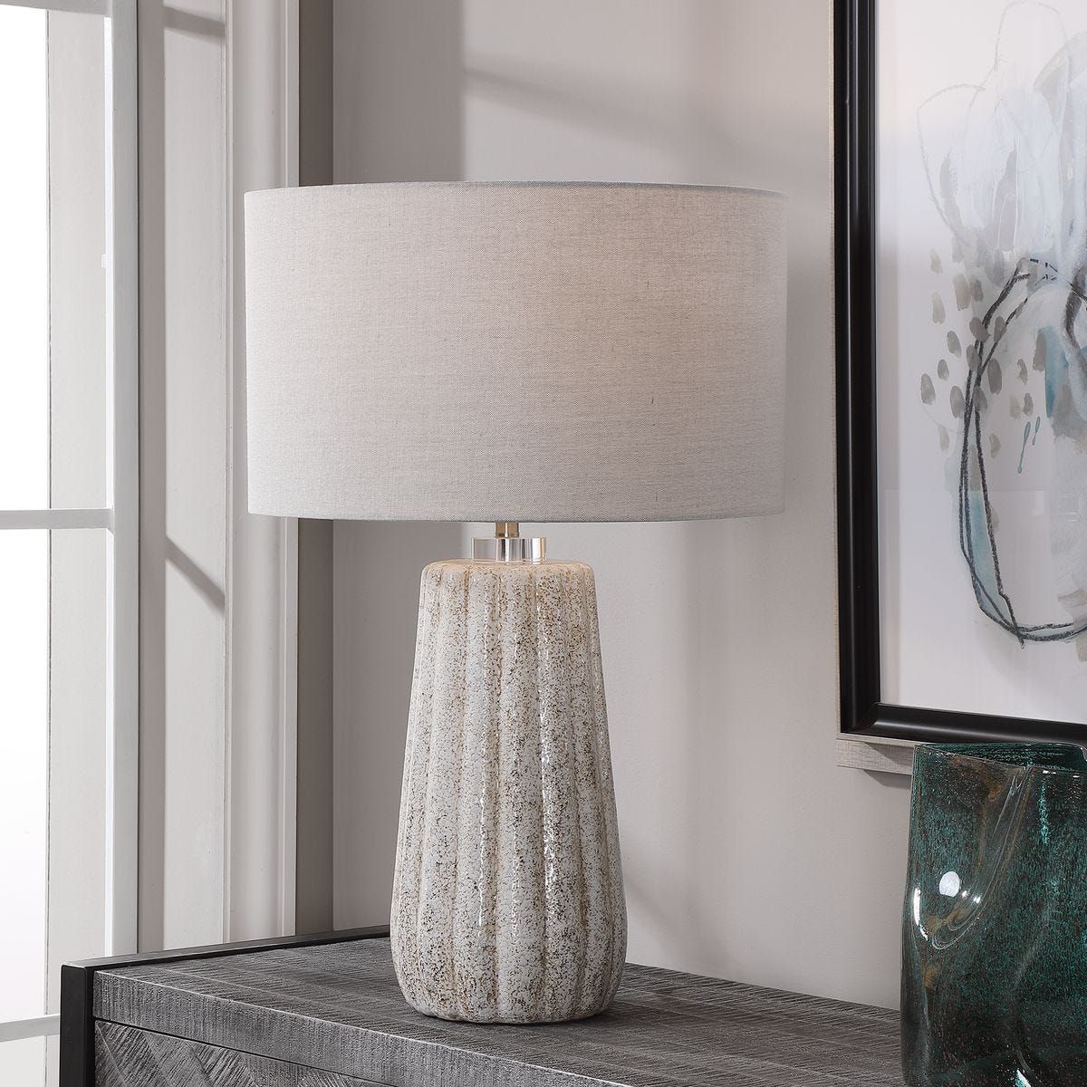 Grey Ceramic Table Lamp