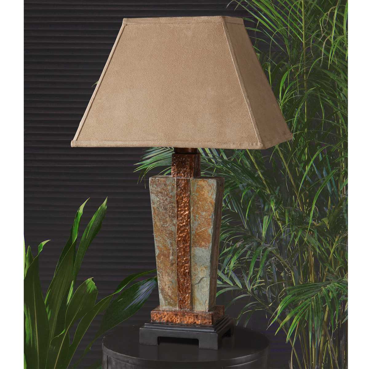 Hammered Copper Lamp.