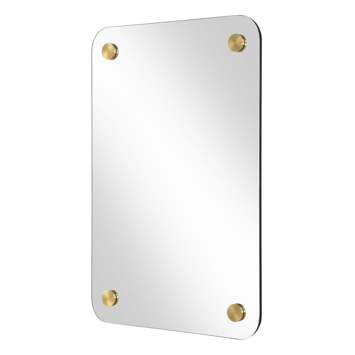 Ultra Modern Rounded Brass Mirror