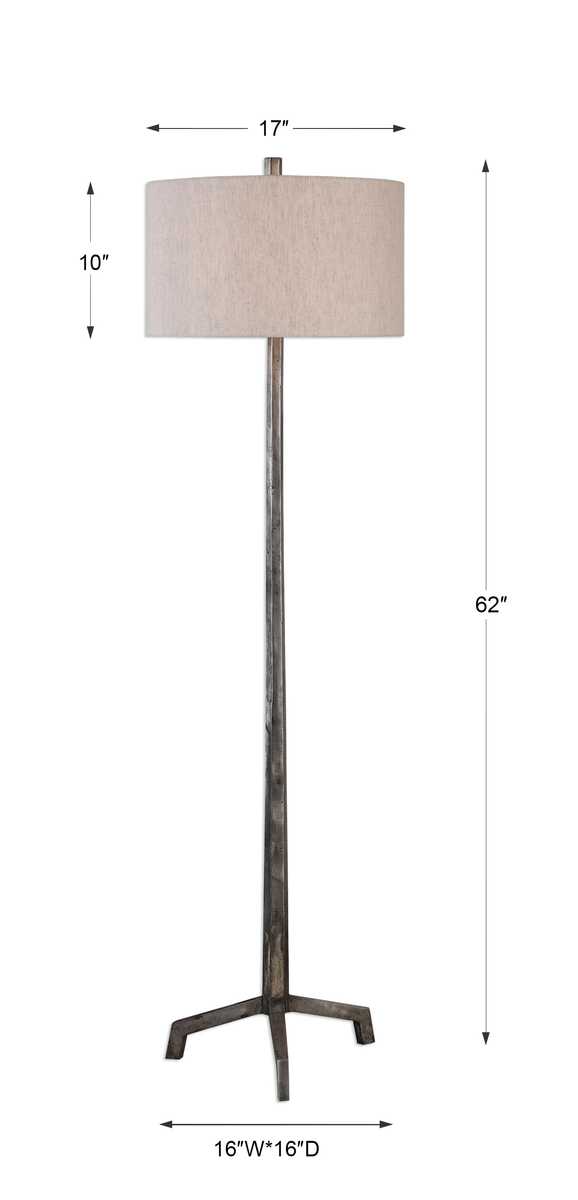 Rustic Floor Lamp - Distressed Iron
