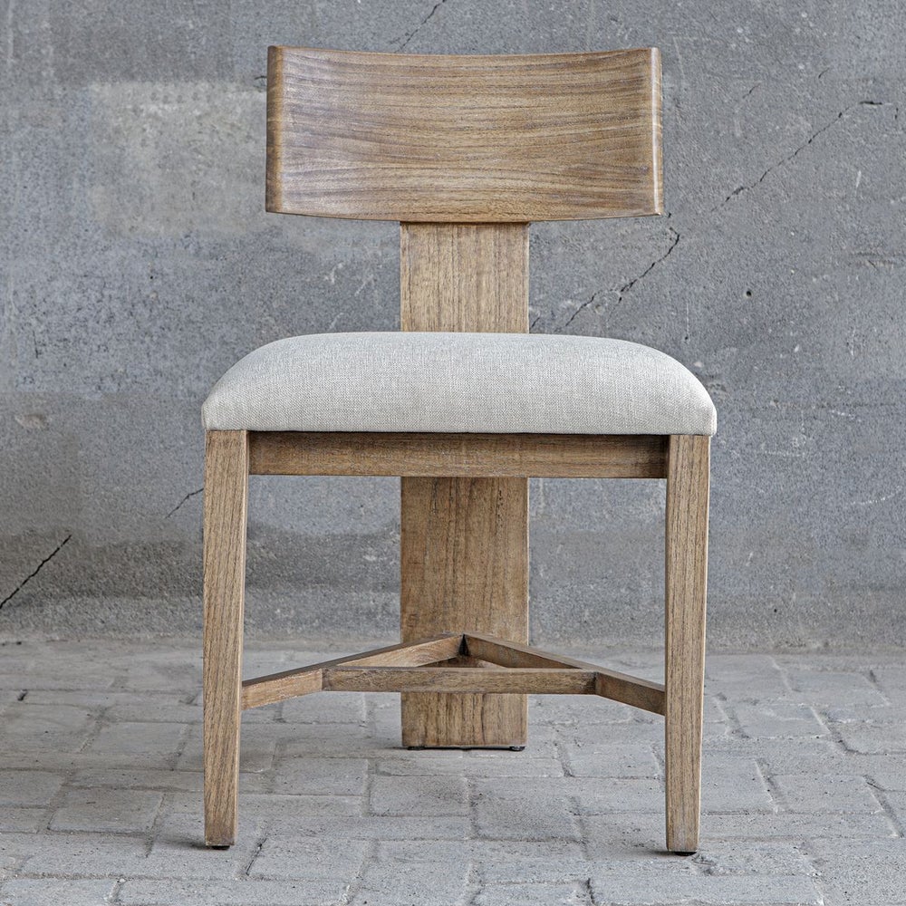 Modern Organic Solid Mindi Wood Dining Chairs