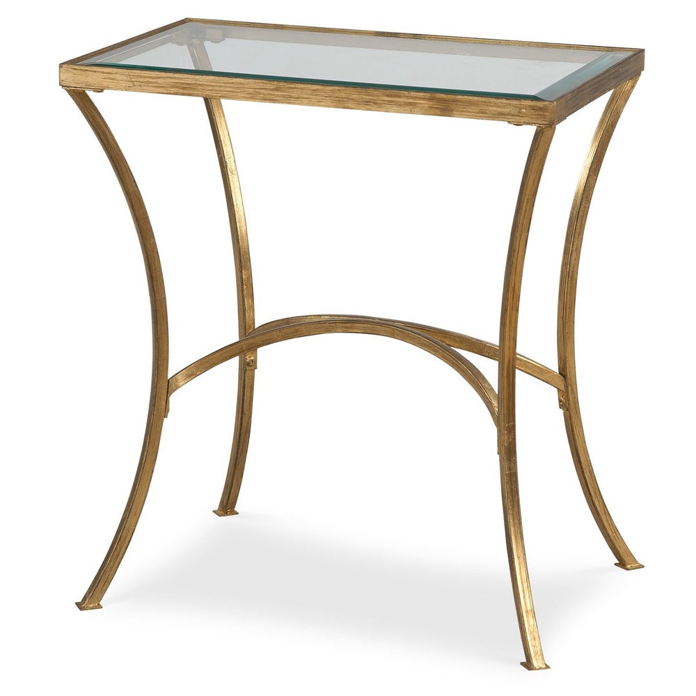 Glass and Gold Side Table