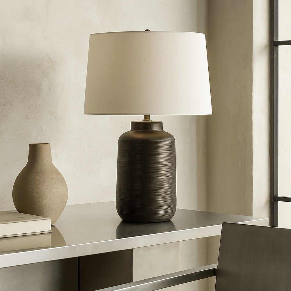 Industrial Bronze Table Lamp.