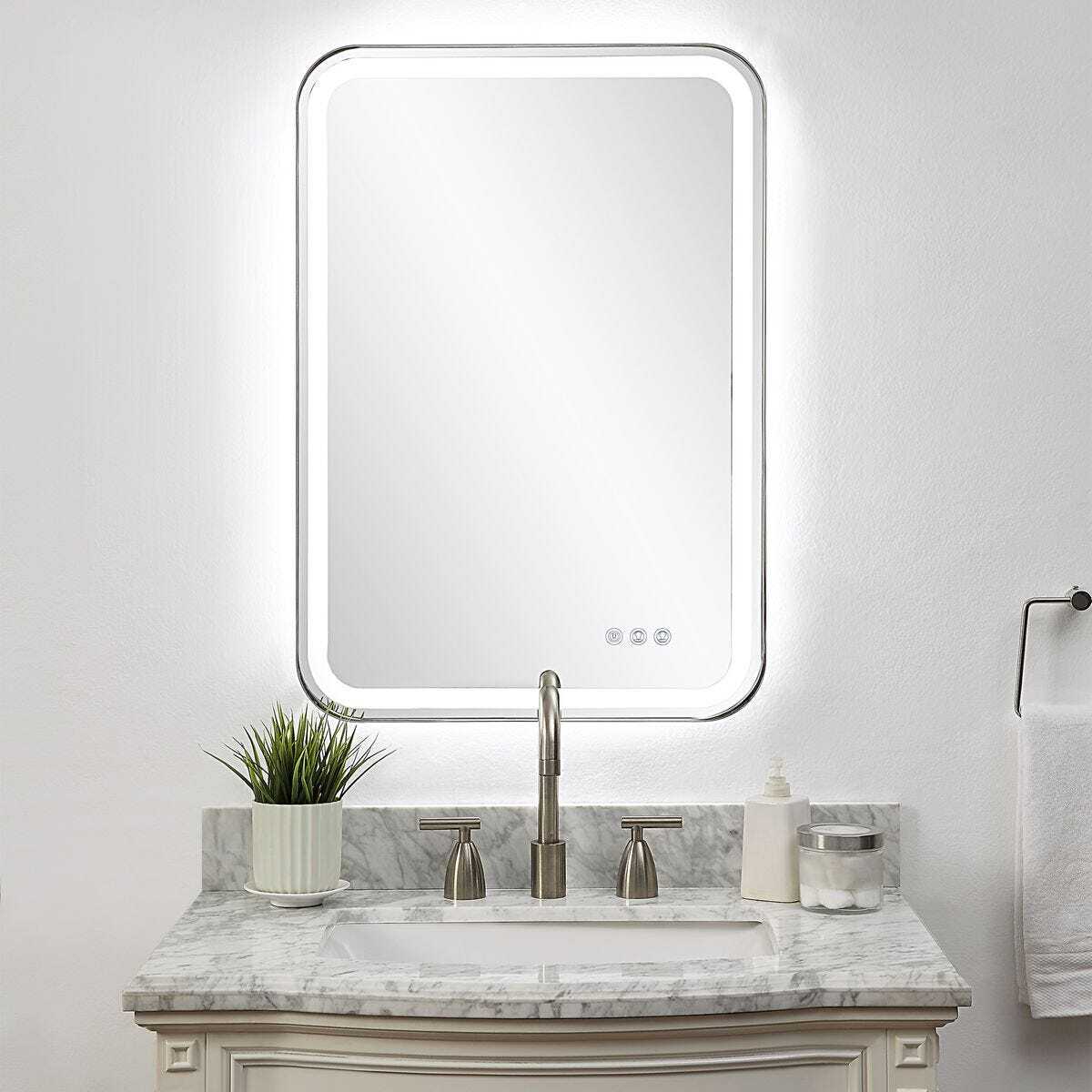 LED polished nickel mirror.