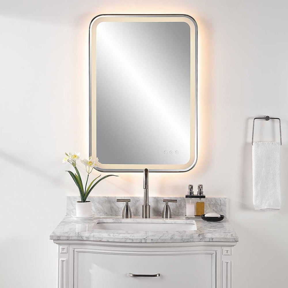 Lighted Vanity Mirror Black - LED