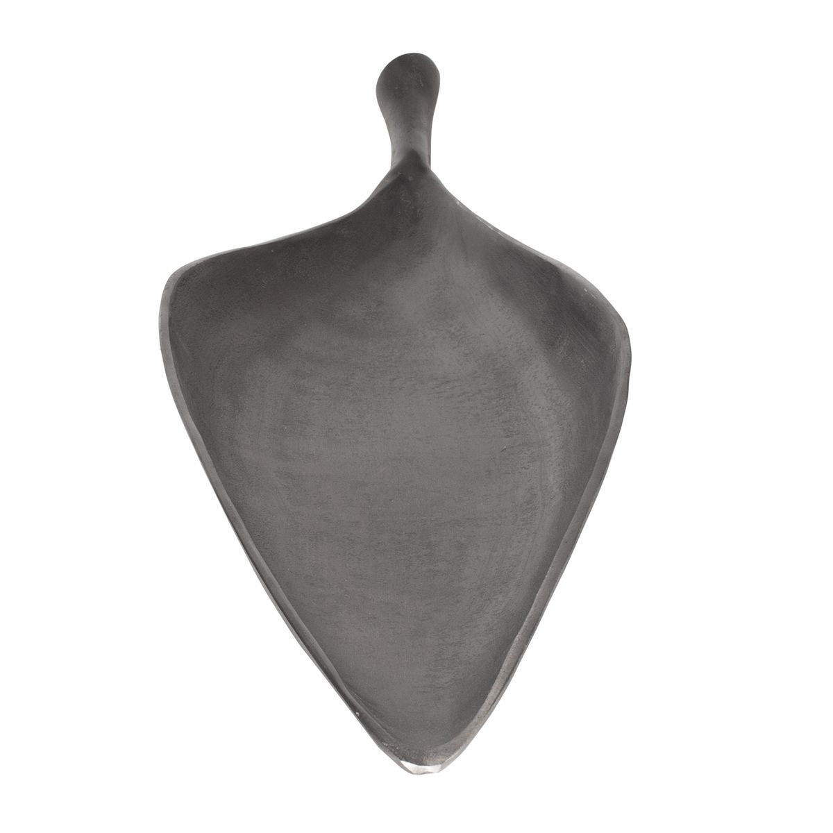 Gray dustpan on a white background