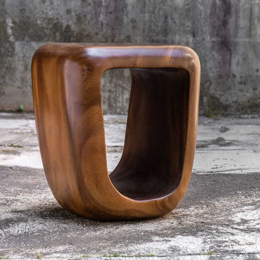 Wood Accent Stool.