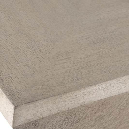 Beige geometric coffee table on a white background