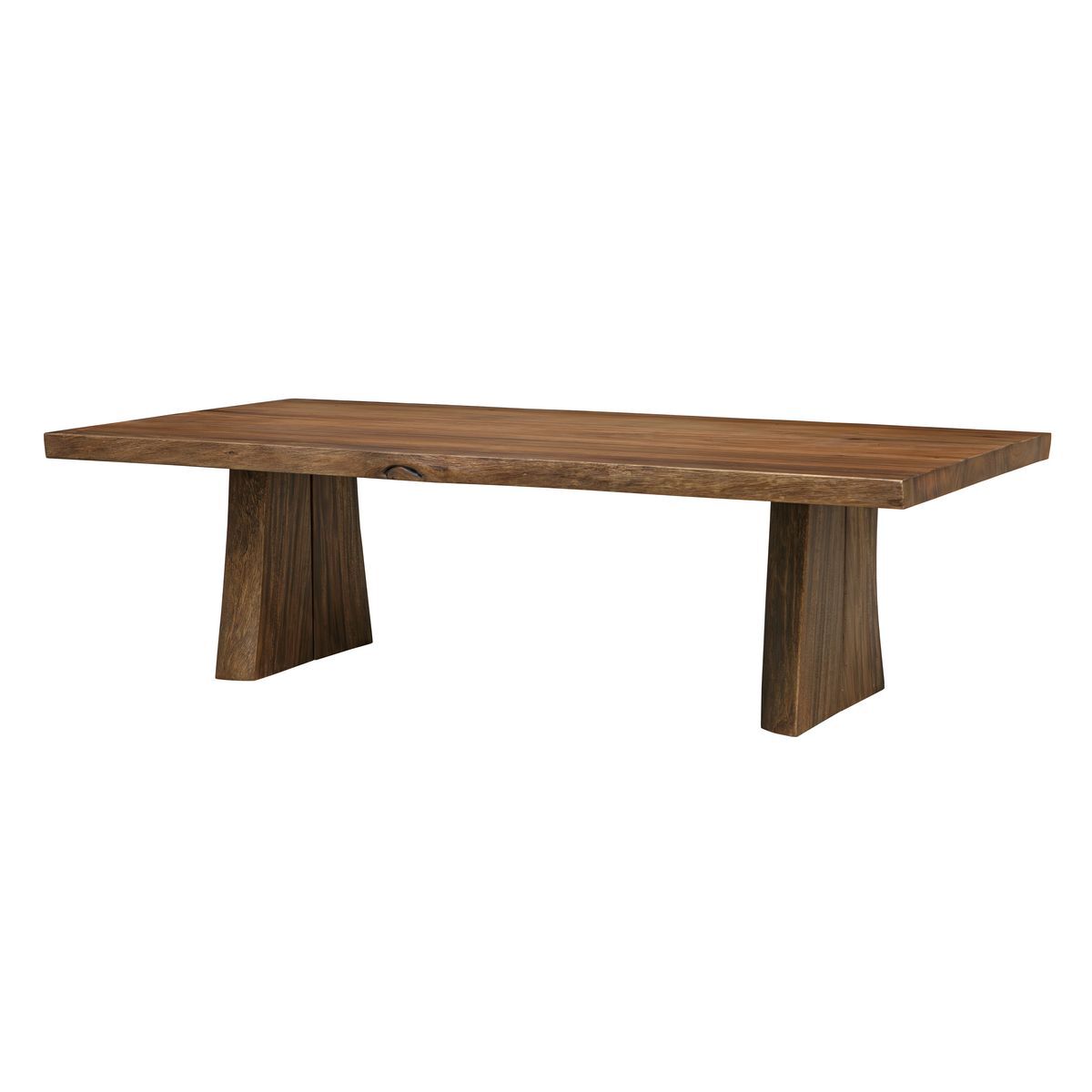 Wooden table with a white background