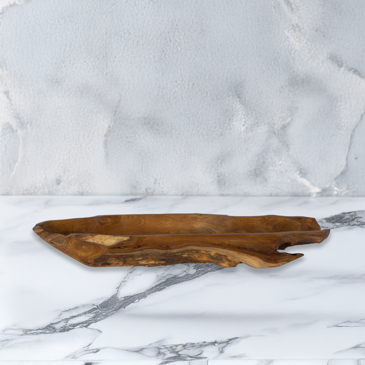 Teak Tray on Counter