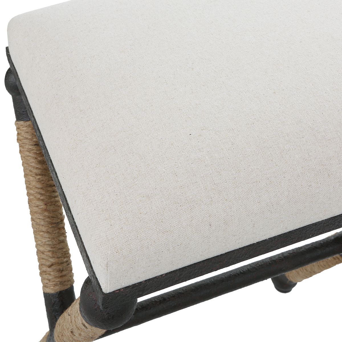 Nautical counter stool cushion.