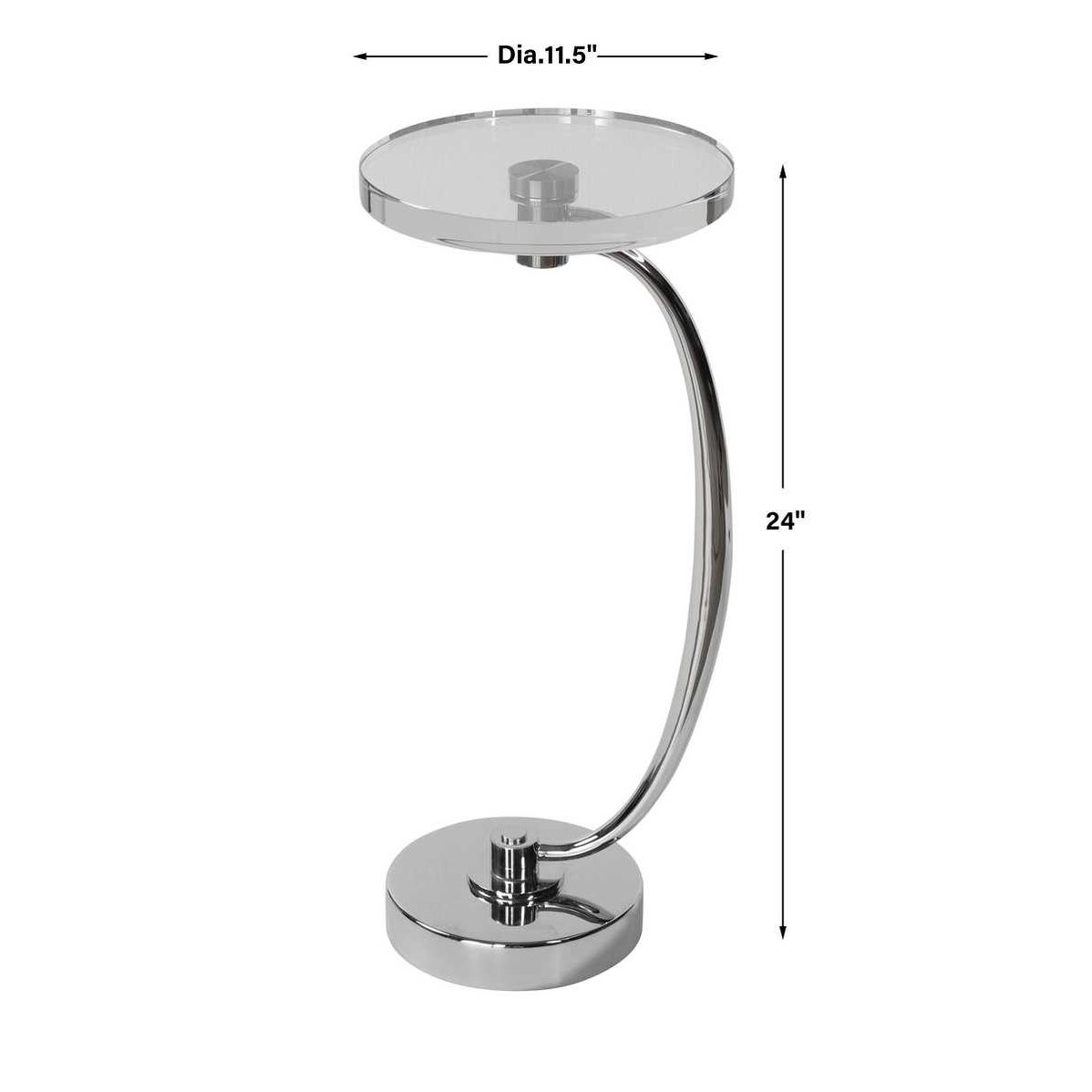 Polished Nickel Accent Table