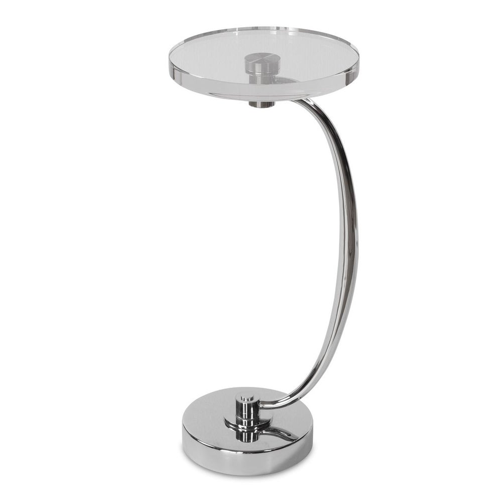 Polished Nickel Accent Table