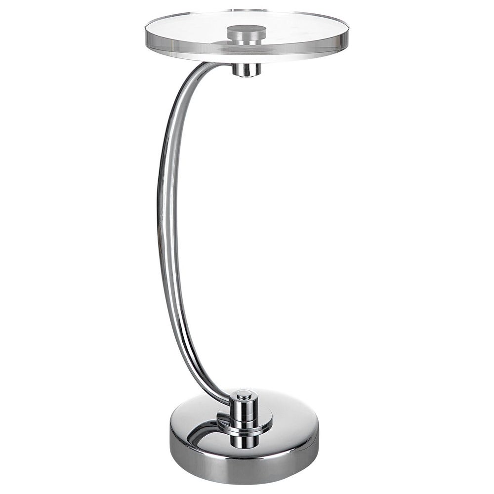 Polished Nickel Accent Table